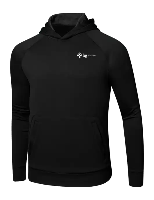 Tech Black Fleece Hooded Sweatshirt w/BG Staffing Logo