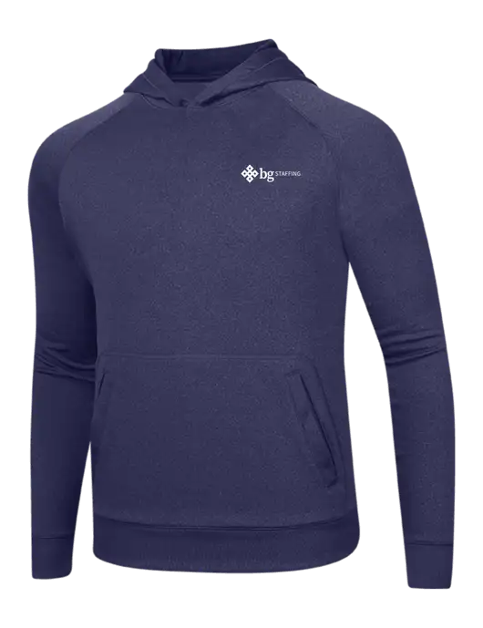 Tech True Navy Fleece Hooded Sweatshirt w/BG Staffing Logo