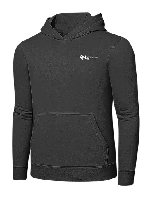 Charcoal 7.8 oz Ring Spun Hooded Sweatshirt w/BG Staffing Logo