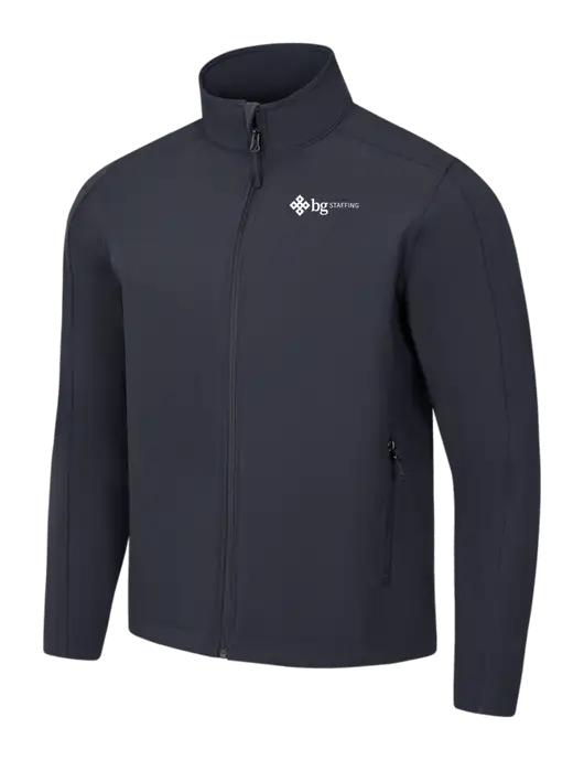 Charcoal Grey Core Soft Shell Jacket w/BG Staffing Logo