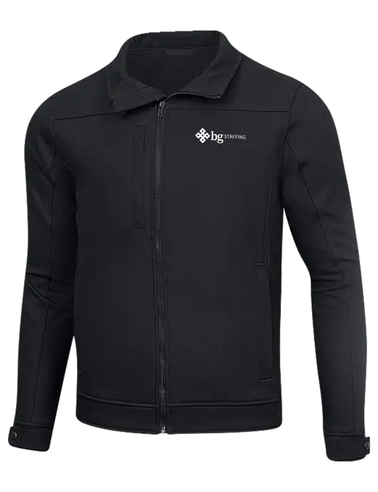 Cornerstone Charcoal Duck Bonded Soft Shell Jacket w/BG Staffing Logo