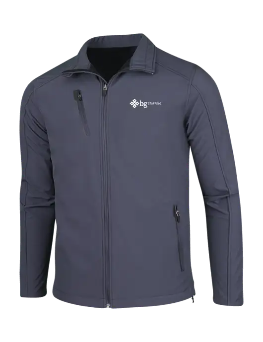 Dark Grey Welded Softshell Jacket w/BG Staffing Logo