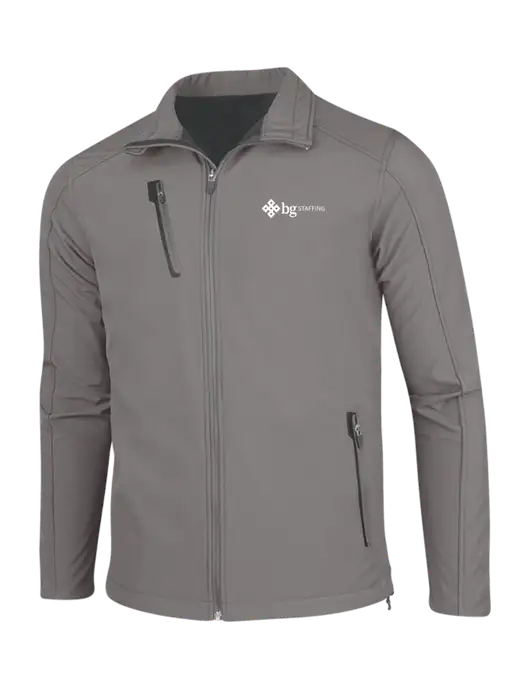 Medium Grey Welded Softshell Jacket w/BG Staffing Logo