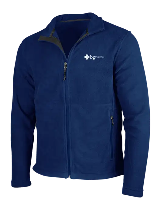 Navy Fleece Jacket w/BG Staffing Logo