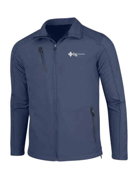 Navy Welded Softshell Jacket w/BG Staffing Logo