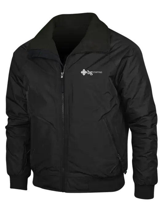 True Black/True Black Classic Challenger Jacket w/BG Staffing Logo