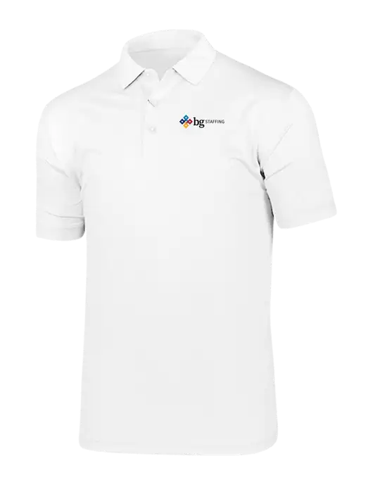 Callaway Vibrant Bright White Ventilated Polo w/BG Staffing Logo