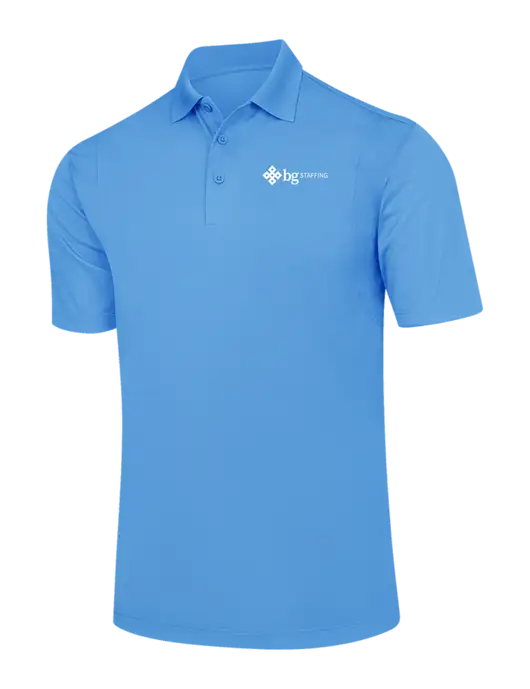Carolina Blue Micropique Sport-Wick Polo w/BG Staffing Logo