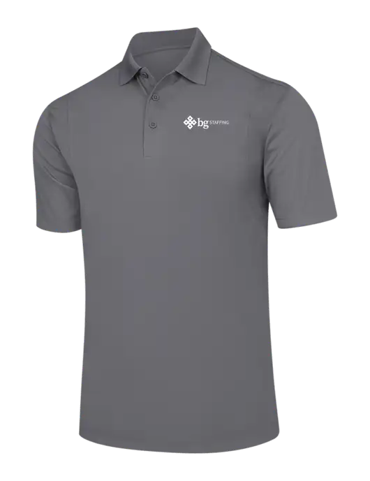 Medium Grey Micropique Sport-Wick Polo w/BG Staffing Logo
