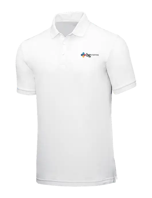 White Core Classic Pique w/BG Staffing Logo