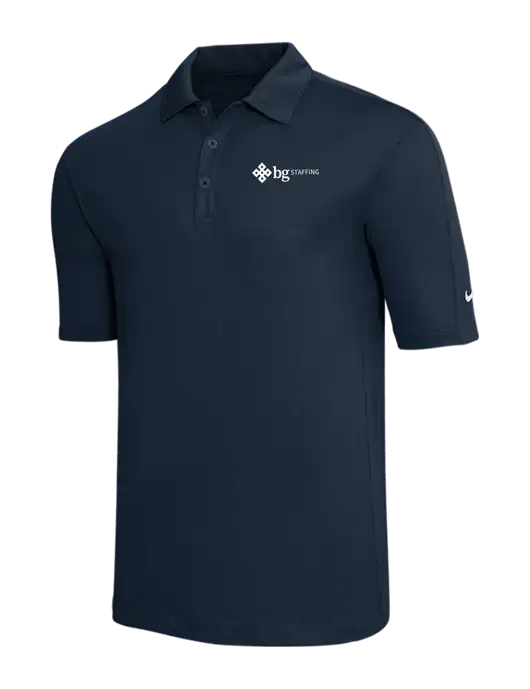 Nike Navy Tech Sport Dri-FIT Polo w/BG Staffing Logo