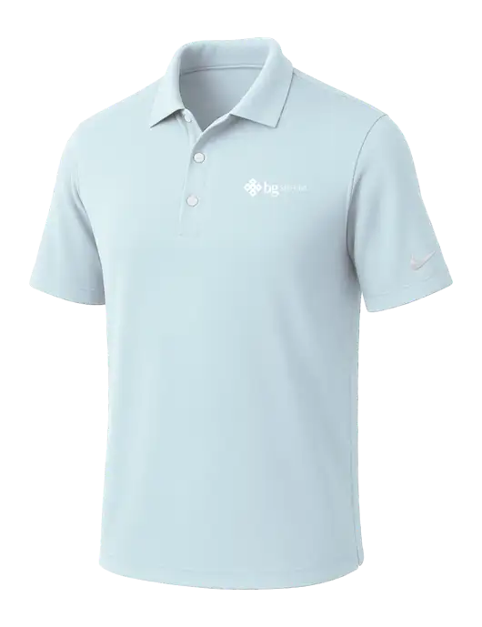NIKE Very Light Blue Dri-Fit Micro Pique Polo w/BG Staffing Logo