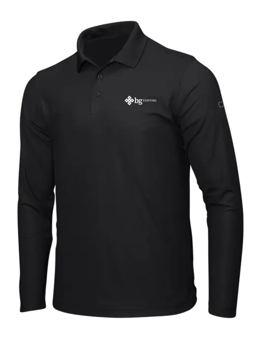 OGIO Blacktop Caliber 2.0 Long Sleeve Polo w/BG Staffing Logo
