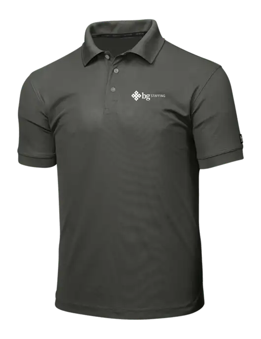 OGIO Medium Grey Caliber 2.0 Polo w/BG Staffing Logo