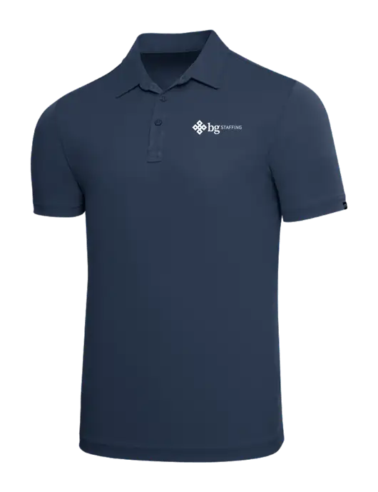 TravisMathew Navy Solid Oceanside Polo w/BG Staffing Logo