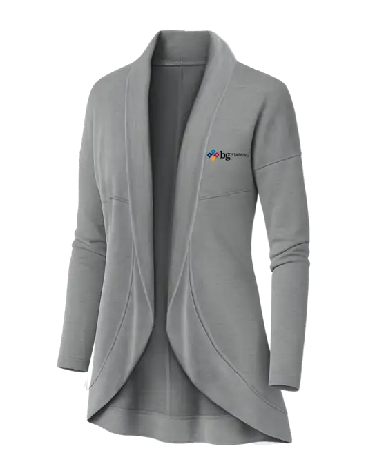 OGIO Light Grey Heather Womens Luuma Cocoon Fleece w/BG Staffing Logo