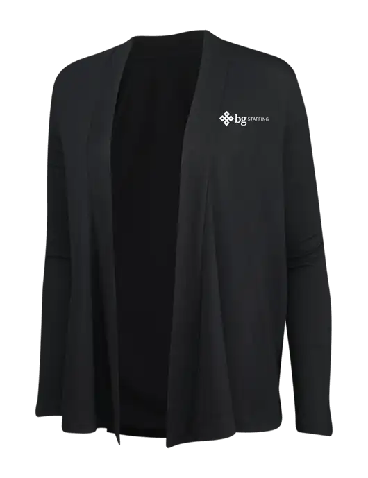Black Womens Concept Cardigan w/BG Staffing Logo