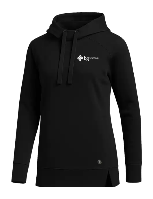 OGIO Black Womens Luuma Pullover Fleece Hoodie w/BG Staffing Logo