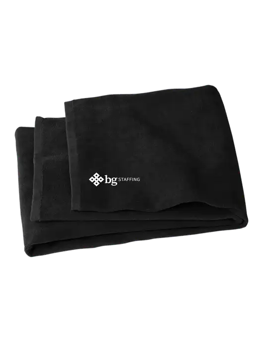 Black Beach Towel w/BG Staffing Logo