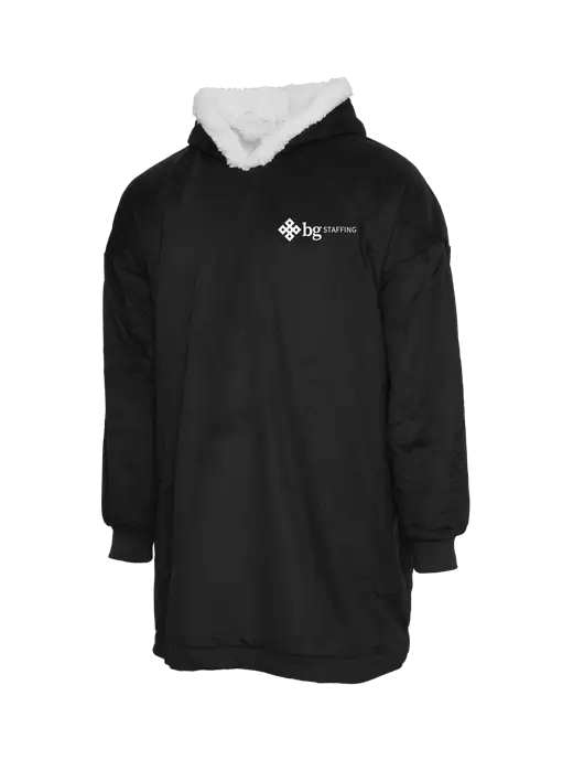 Wearable Lodge Black Blanket w/BG Staffing Logo