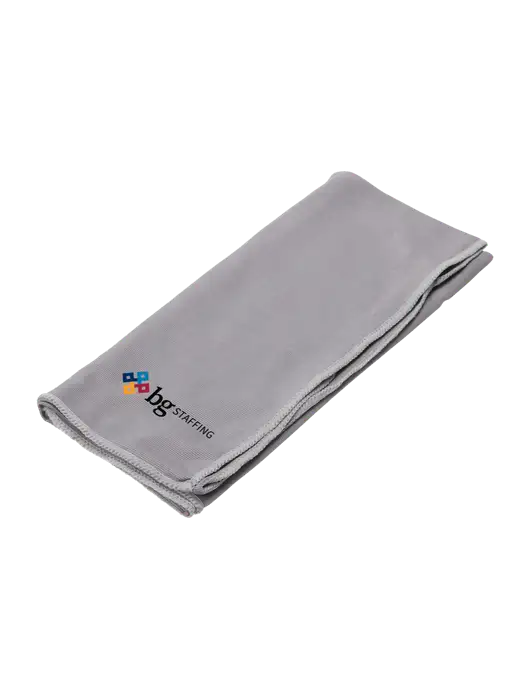 Eclipse Grey Copper Infused Cooling Towel w/BG Staffing Logo
