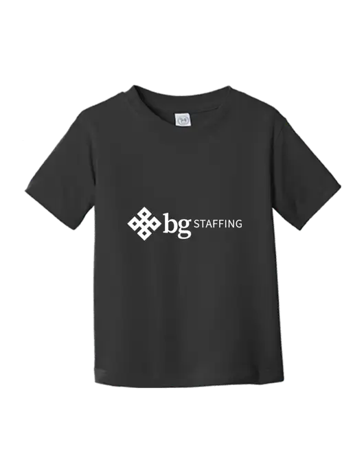 Rabbit Skins Black Toddler Fine Jersey Tee w/BG Staffing Logo