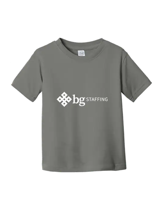 Rabbit Skins Charcoal Toddler Fine Jersey Tee w/BG Staffing Logo