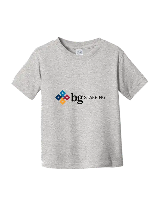 Rabbit Skins Light Grey Heather Toddler Fine Jersey Tee w/BG Staffing Logo